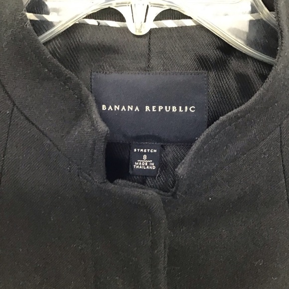 Banana Republic Wool Stand Collar Military Style Jacket Career Black Size S - Picture 4 of 10